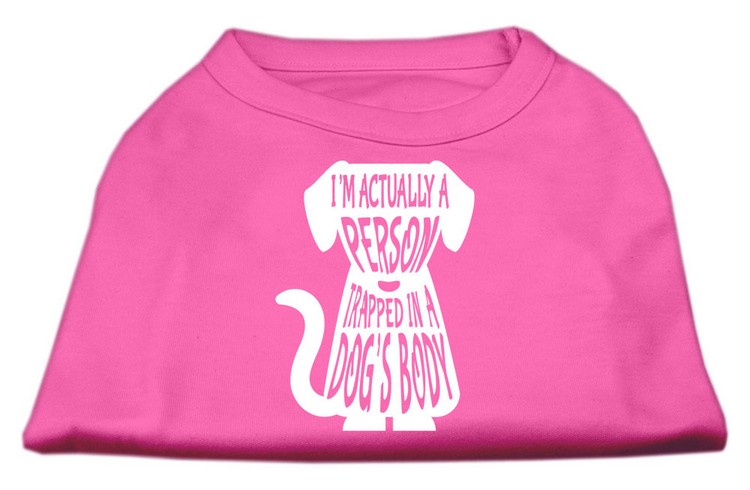 Trapped Screen Print Shirt Bright Pink XS